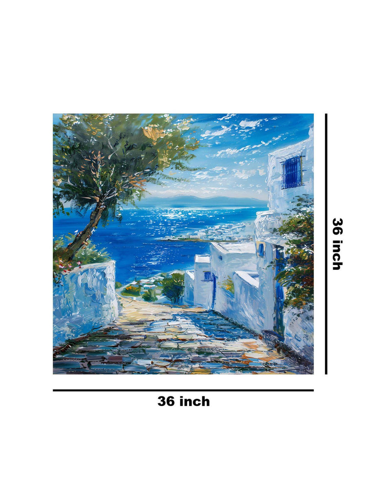 999Store Mediterranean Street View Canvas-Wrapped Painting