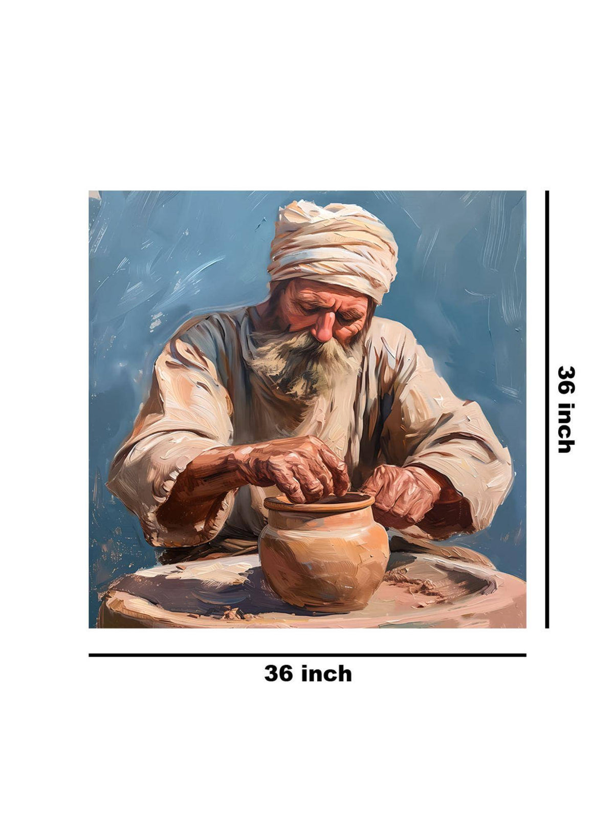 999Store Rustic Artisan Canvas-Wrapped Painting