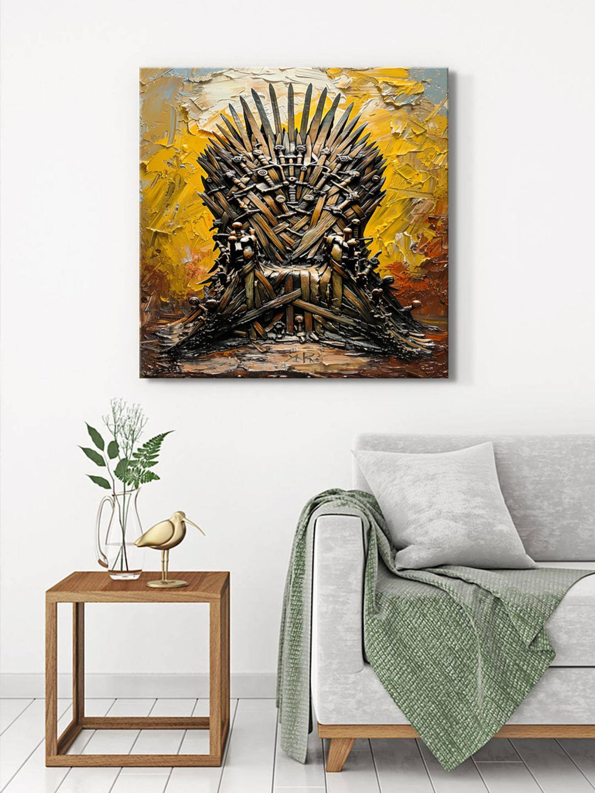 999Store Majestic Iron Throne Canvas-Wrapped Painting