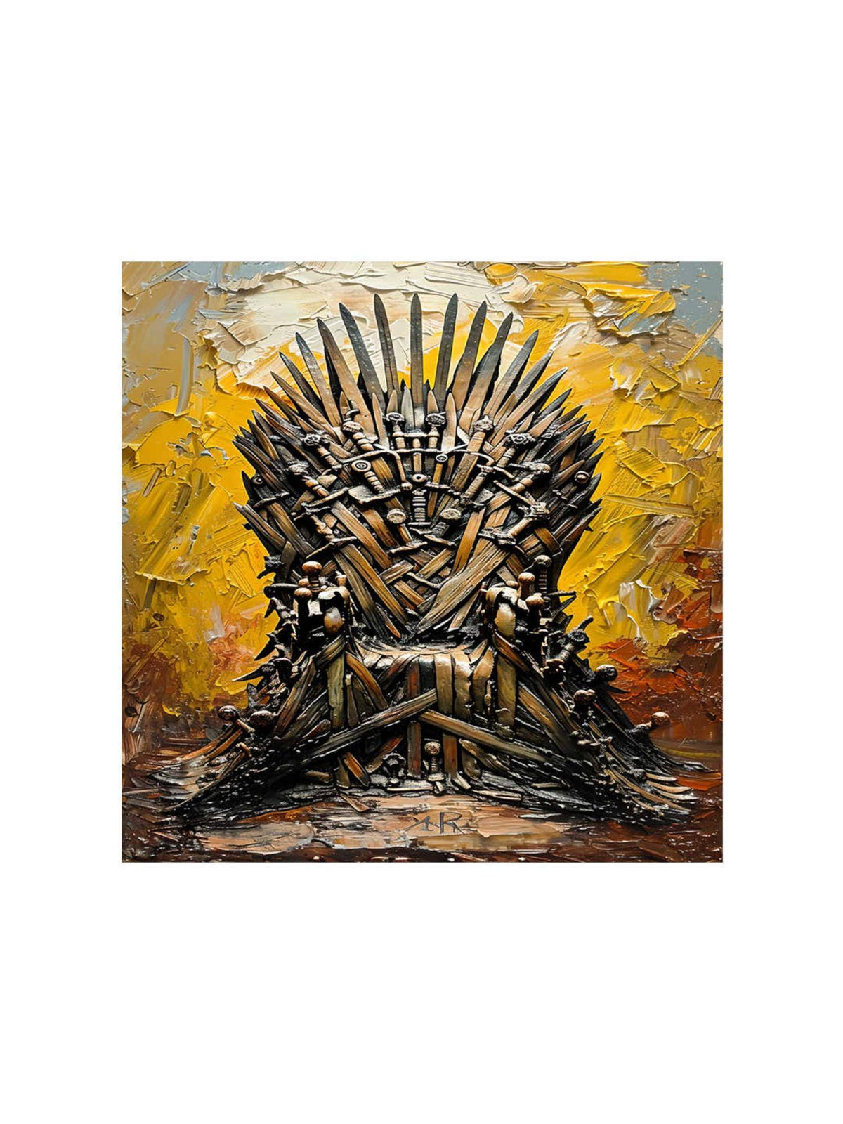 999Store Majestic Iron Throne Canvas-Wrapped Painting