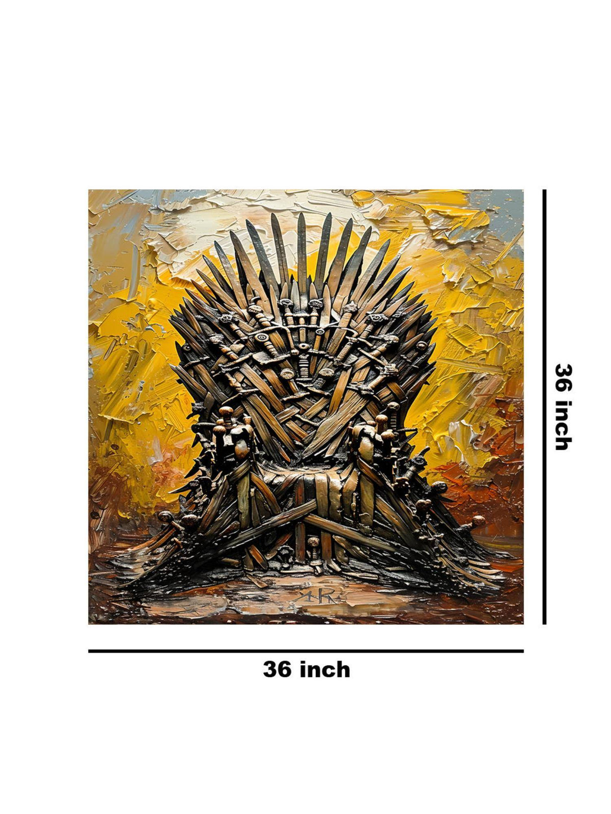 999Store Majestic Iron Throne Canvas-Wrapped Painting