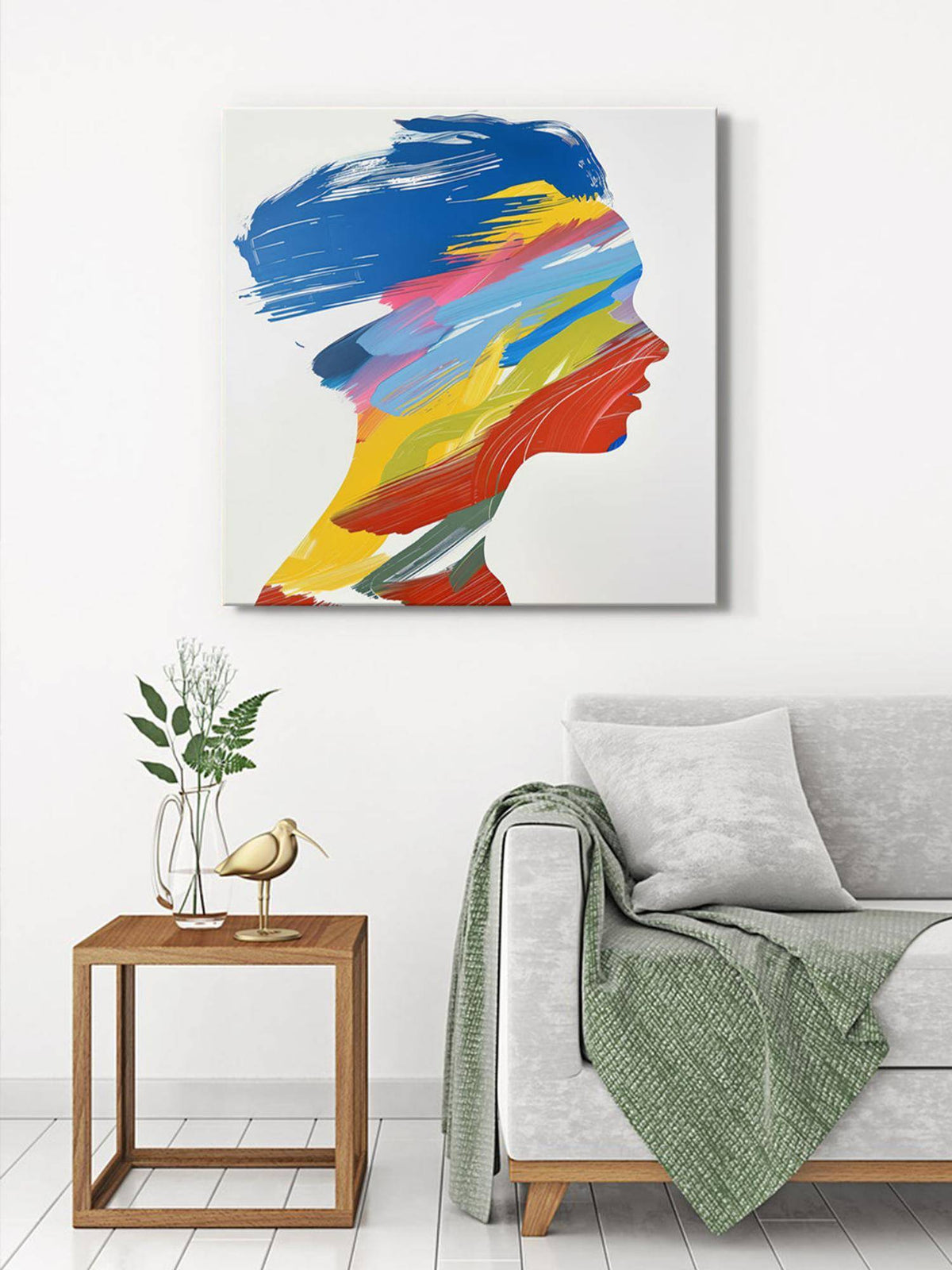 999Store Modern Silhouette Canvas-Wrapped Painting