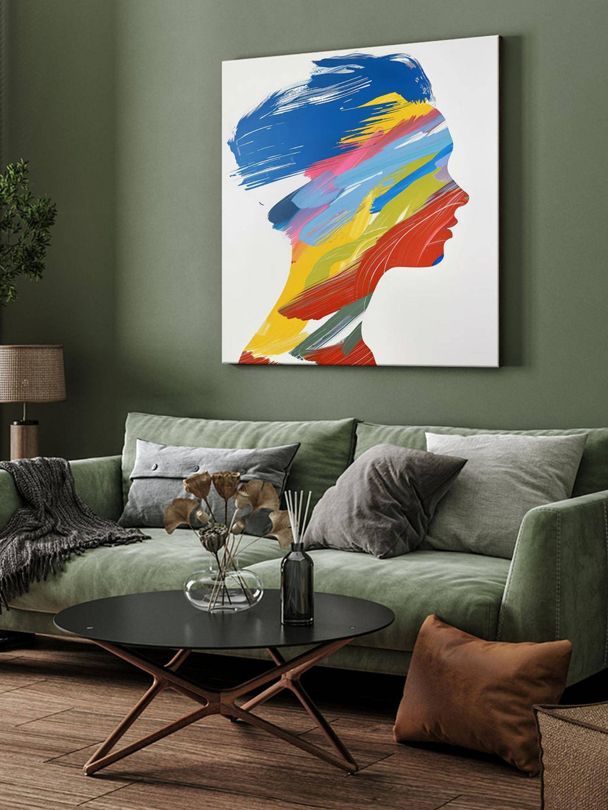 999Store Modern Silhouette Canvas-Wrapped Painting