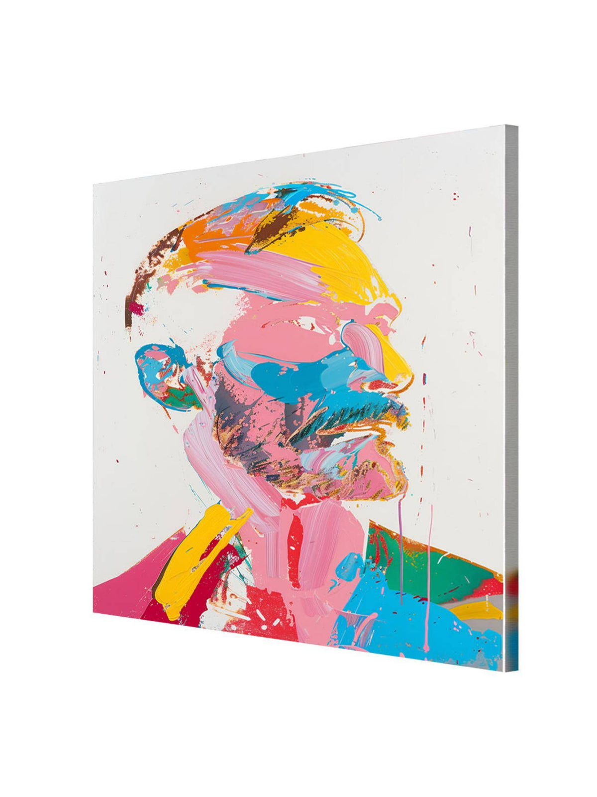 999Store Dynamic Male Portrait Canvas-Wrapped Painting