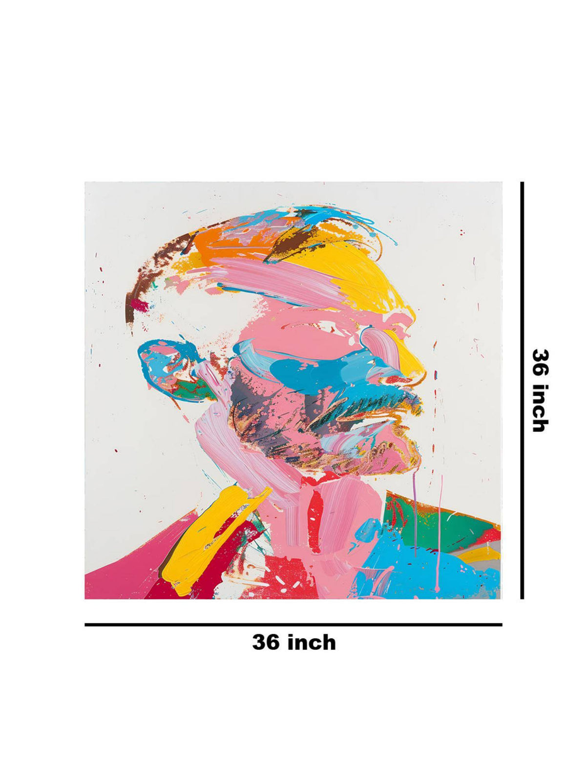 999Store Dynamic Male Portrait Canvas-Wrapped Painting