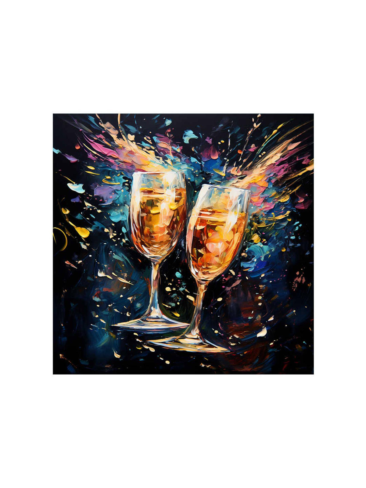 999Store Canvas-Wrapped Celebration Toast Painting