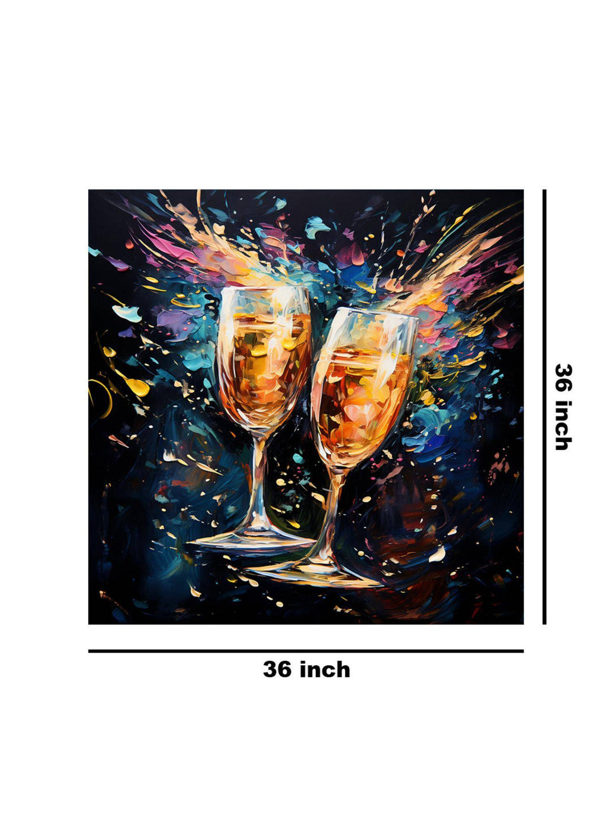 999Store Canvas-Wrapped Celebration Toast Painting