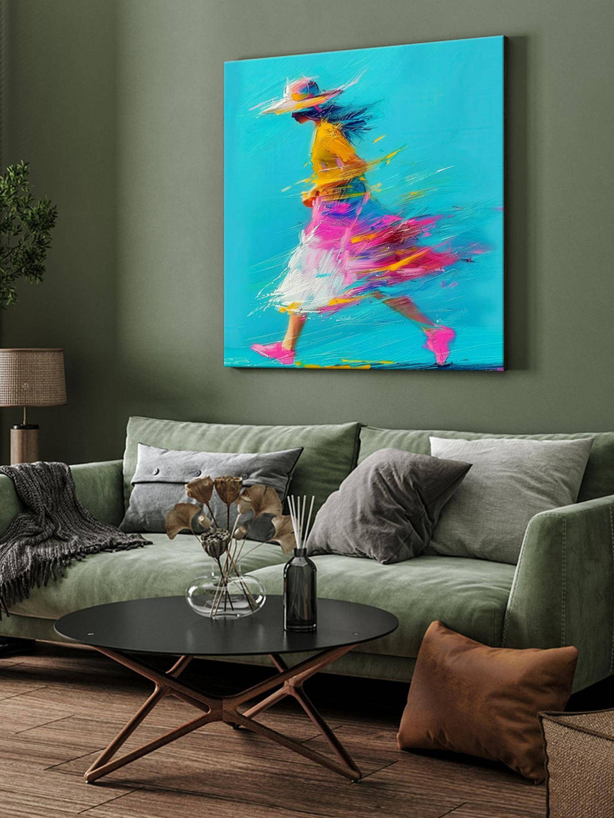999Store Dynamic Motion Canvas-Wrapped Painting