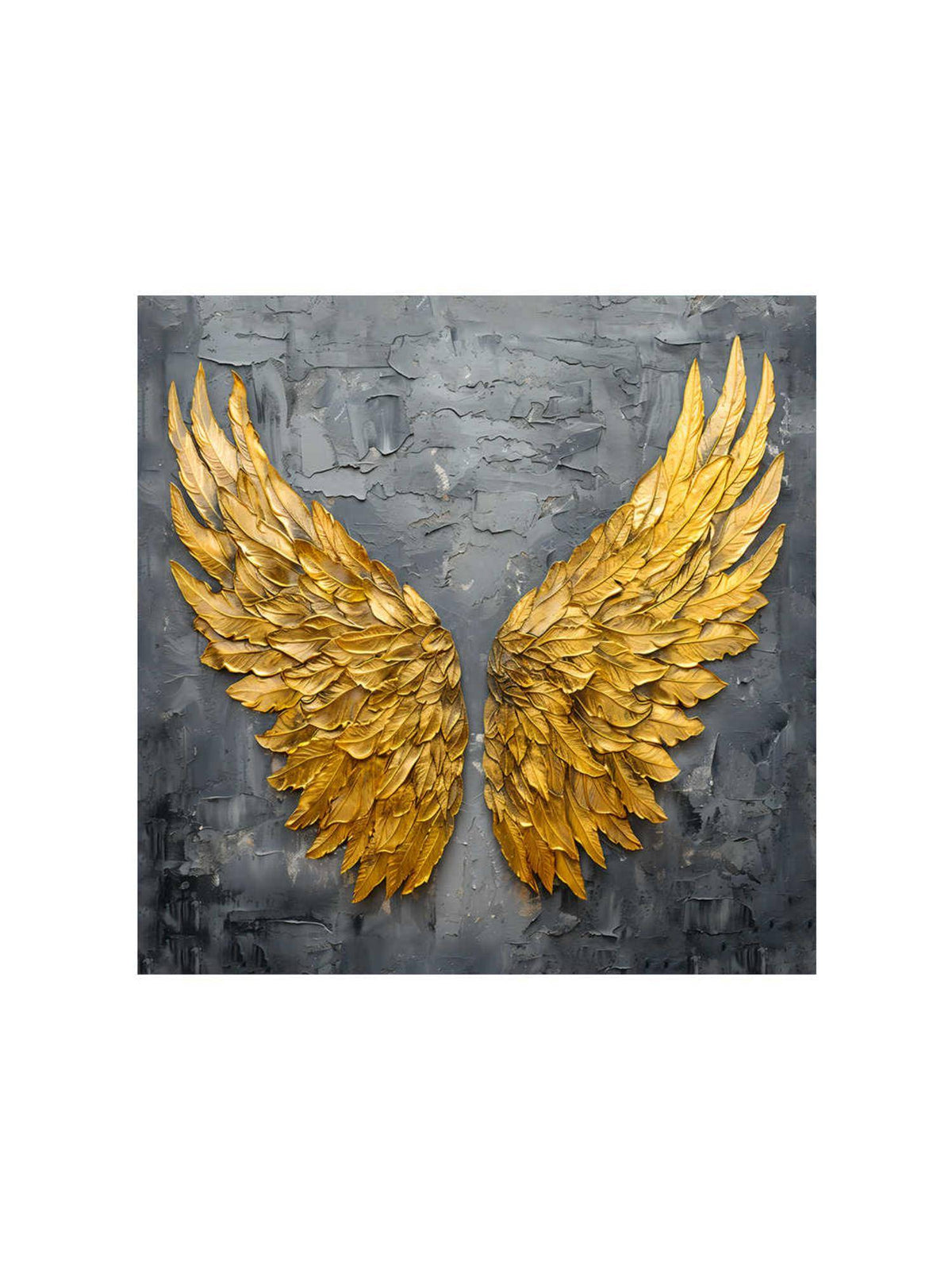 999Store Golden Angel Wings Canvas-Wrapped Painting