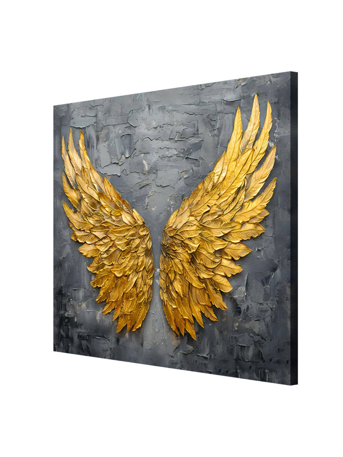 999Store Golden Angel Wings Canvas-Wrapped Painting