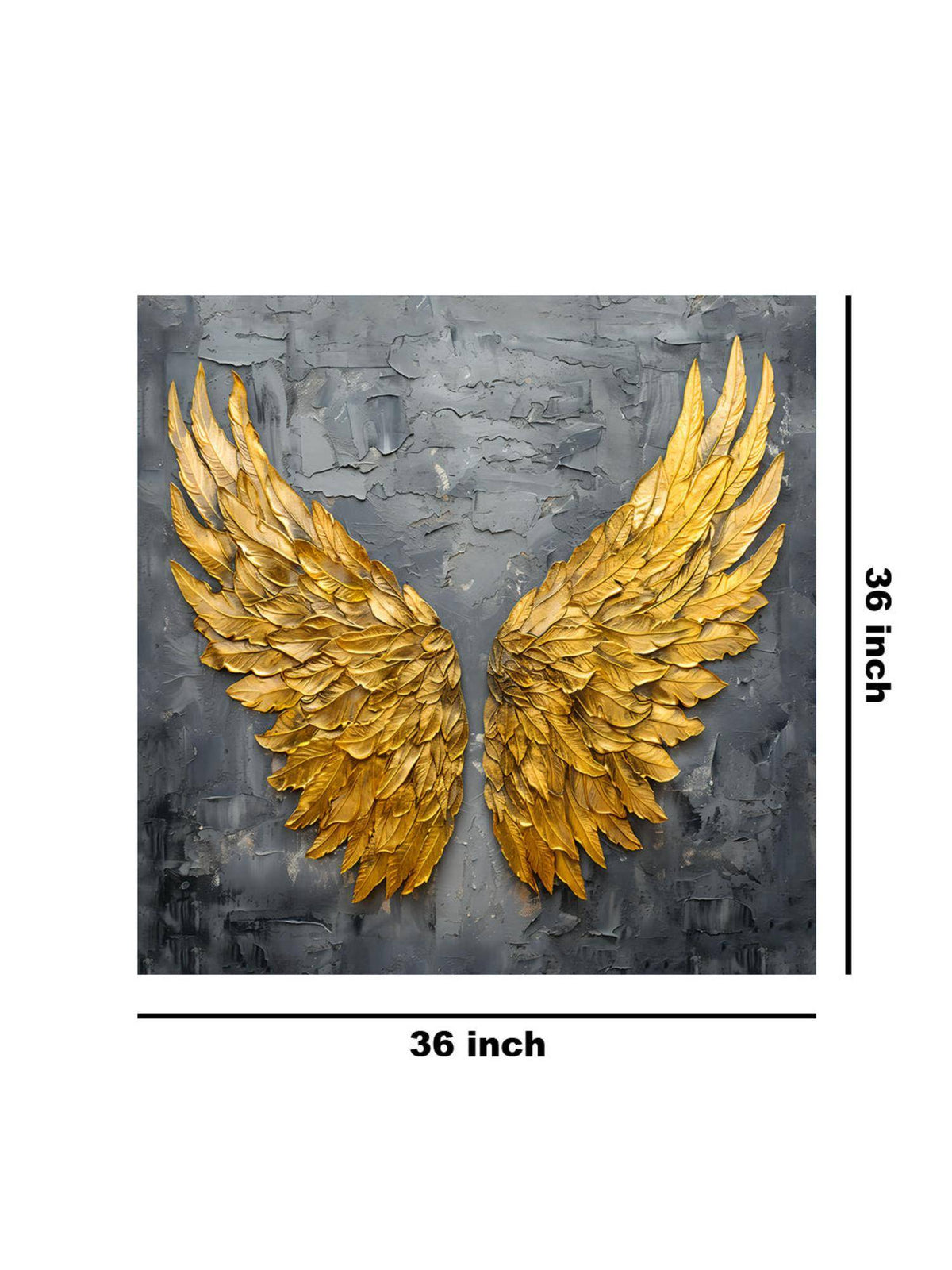 999Store Golden Angel Wings Canvas-Wrapped Painting