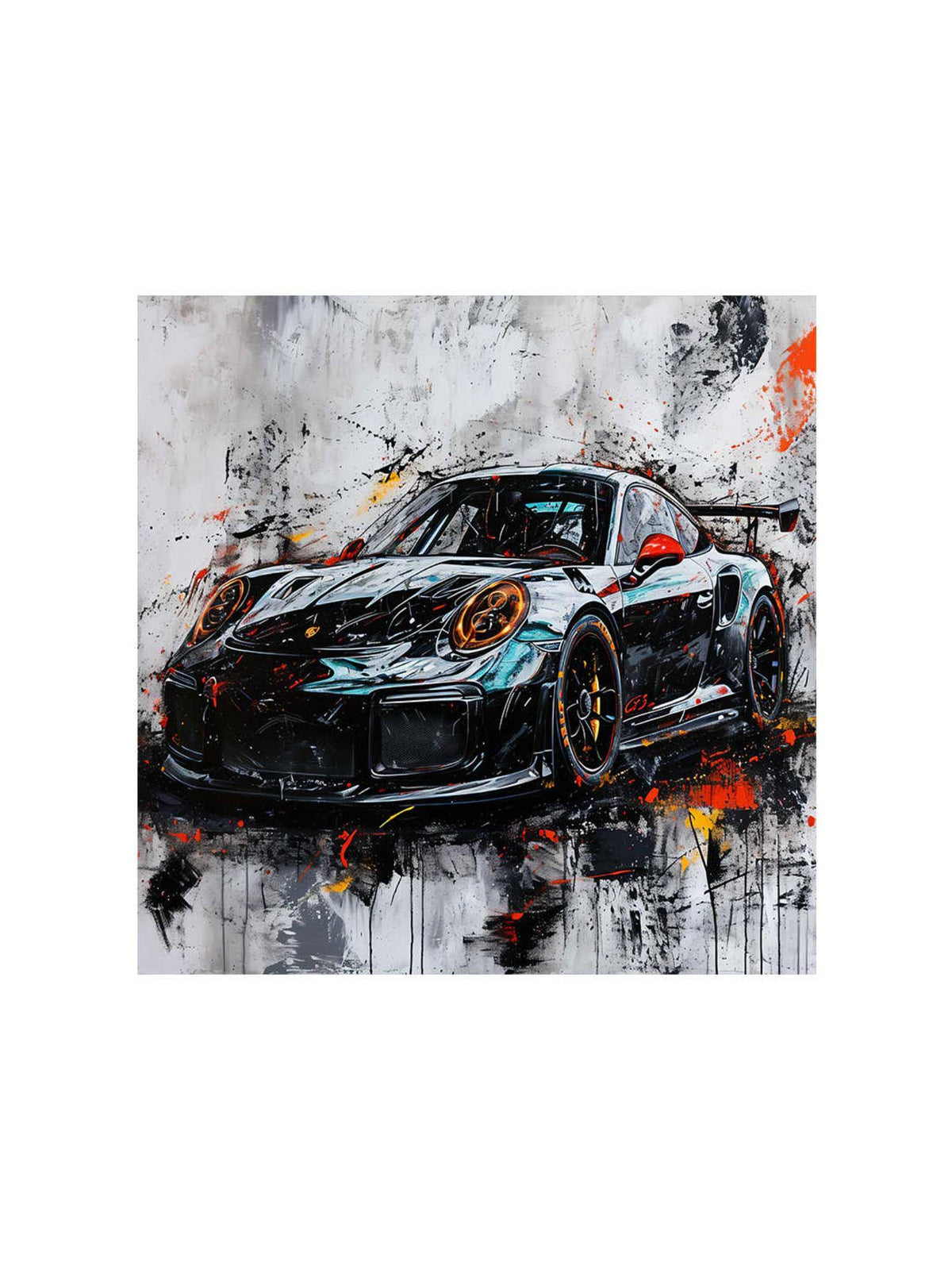 999Store Dynamic Sports Car Canvas-Wrapped Painting