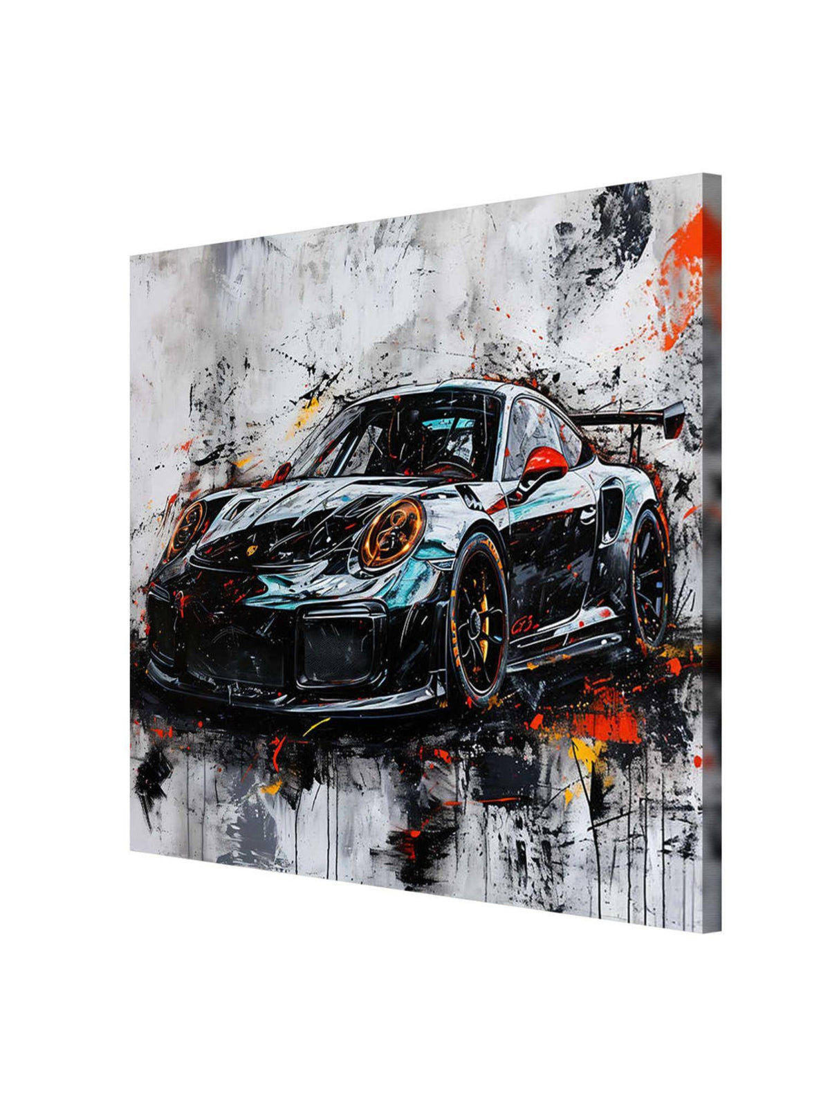 999Store Dynamic Sports Car Canvas-Wrapped Painting