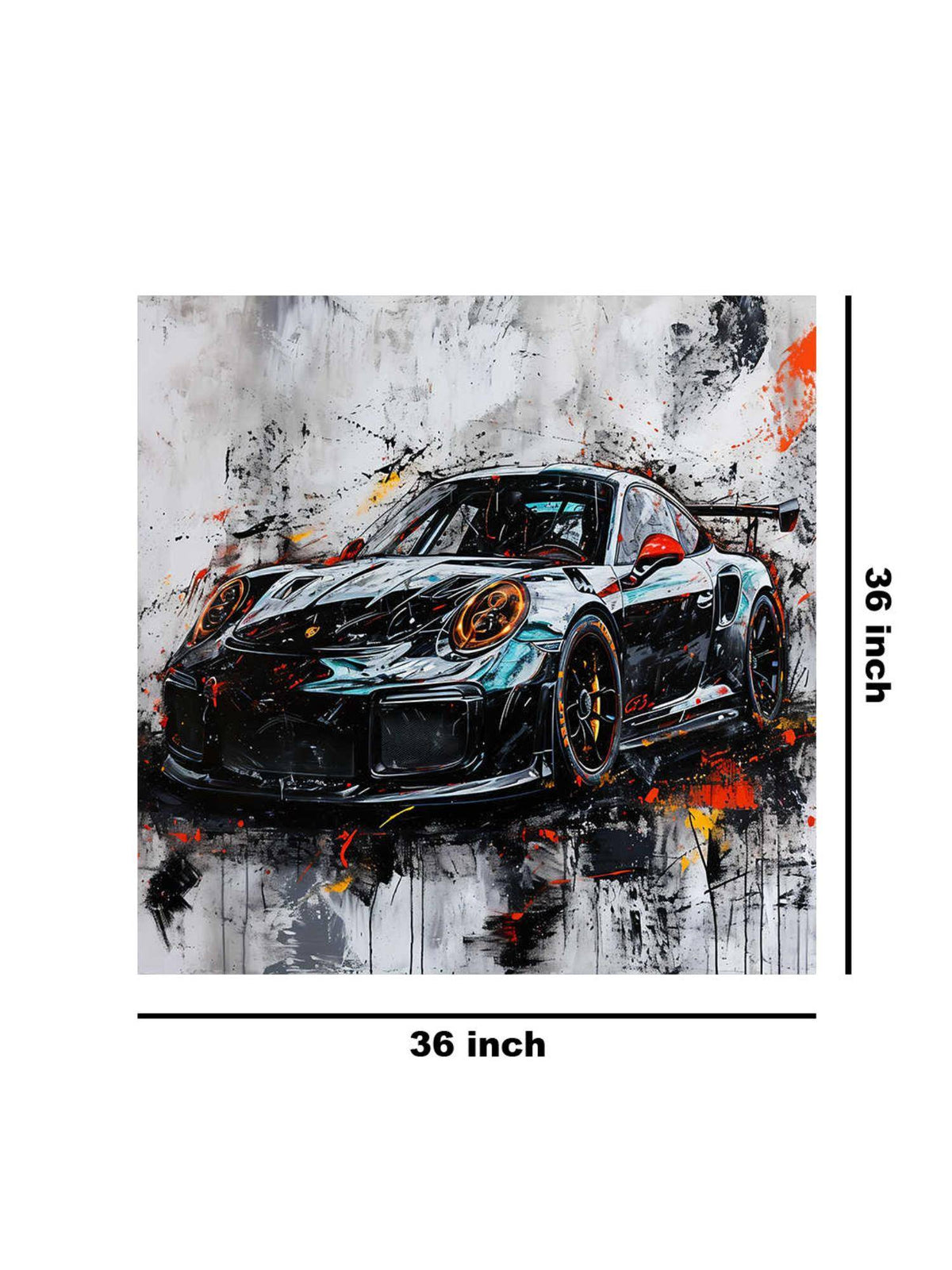 999Store Dynamic Sports Car Canvas-Wrapped Painting