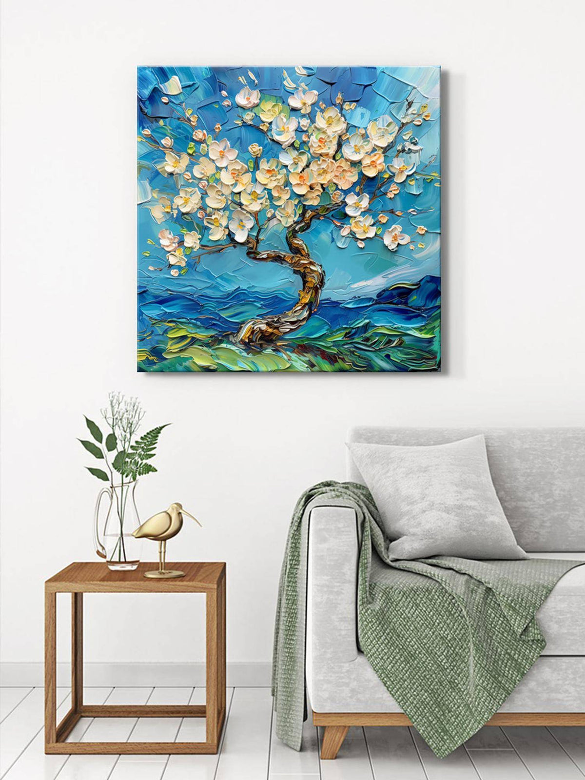 999Store Blossoming Cherry Tree Canvas-Wrapped Painting · Free Size