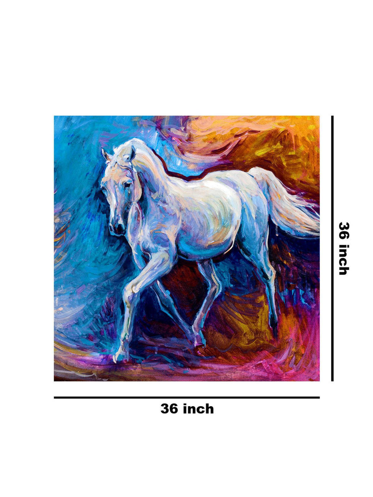 999Store Galloping Horse Canvas-Wrapped Painting