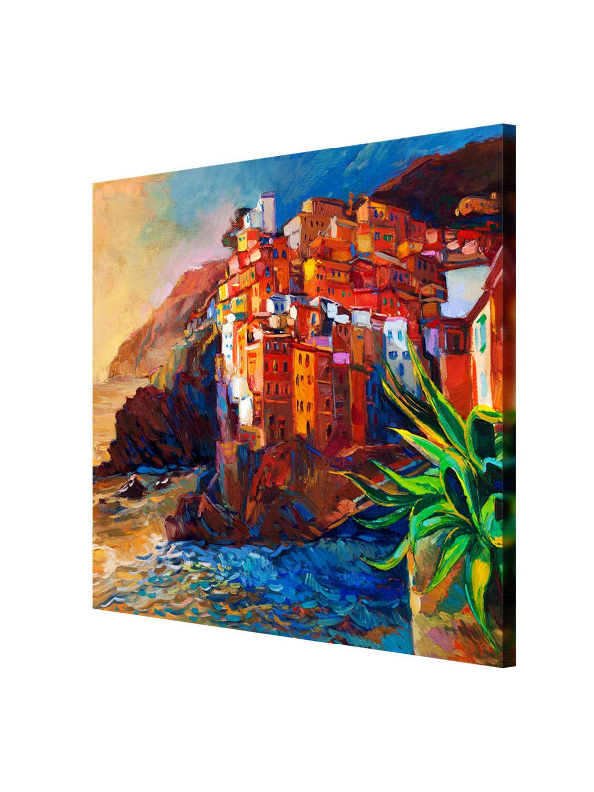 999Store Seaside Village Canvas-Wrapped Painting