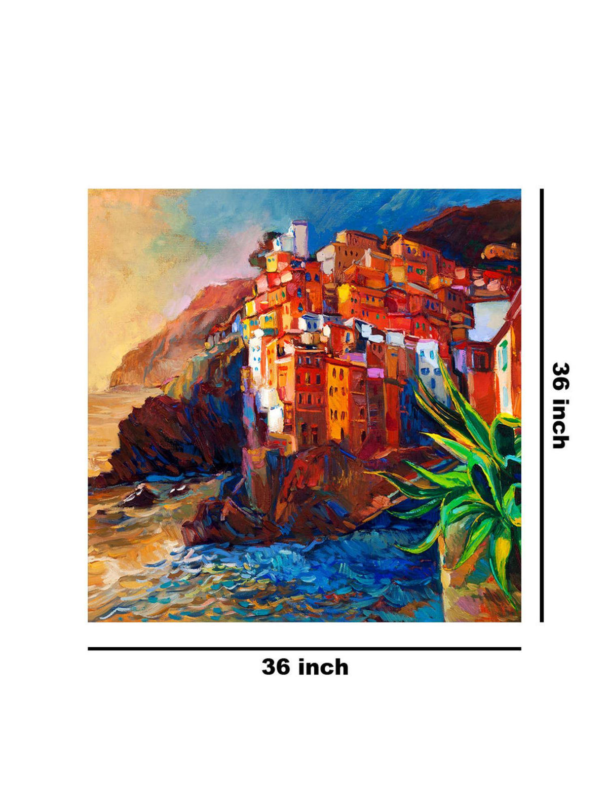 999Store Seaside Village Canvas-Wrapped Painting