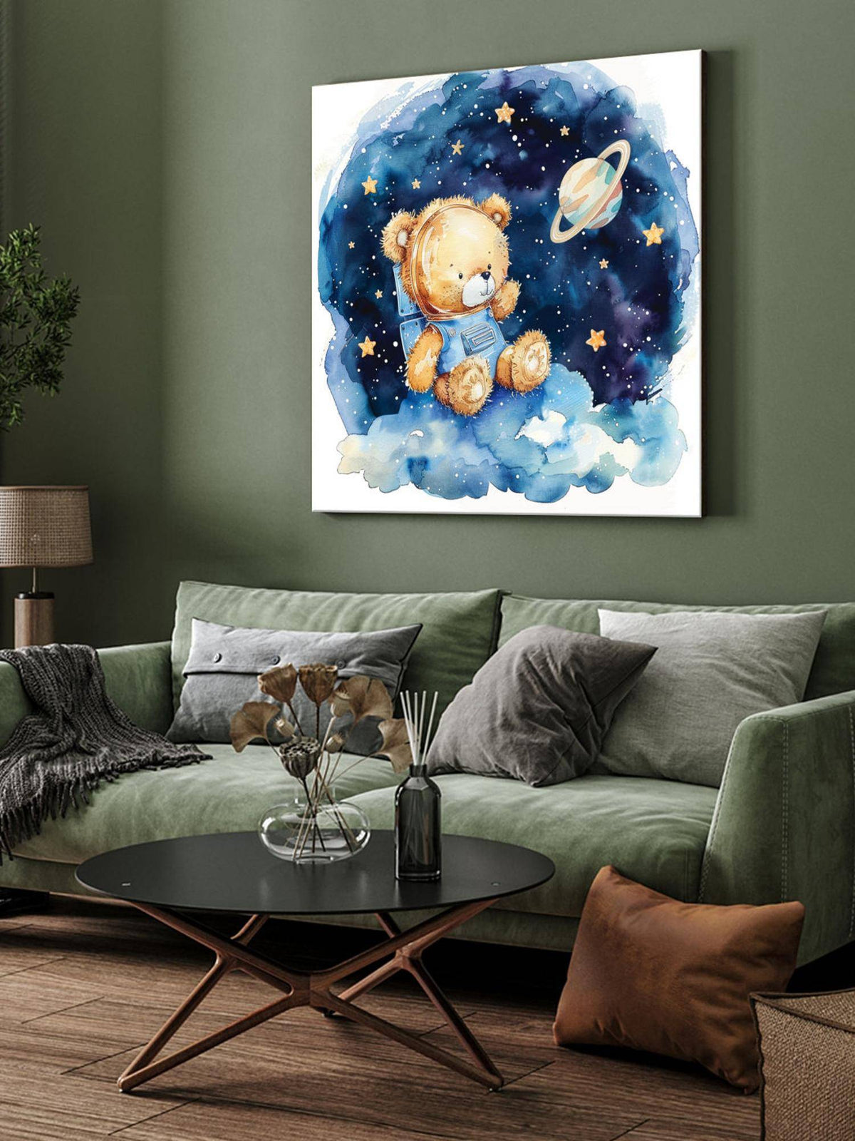 999Store Colourful Bird On Branch Canvas-Wrapped Painting