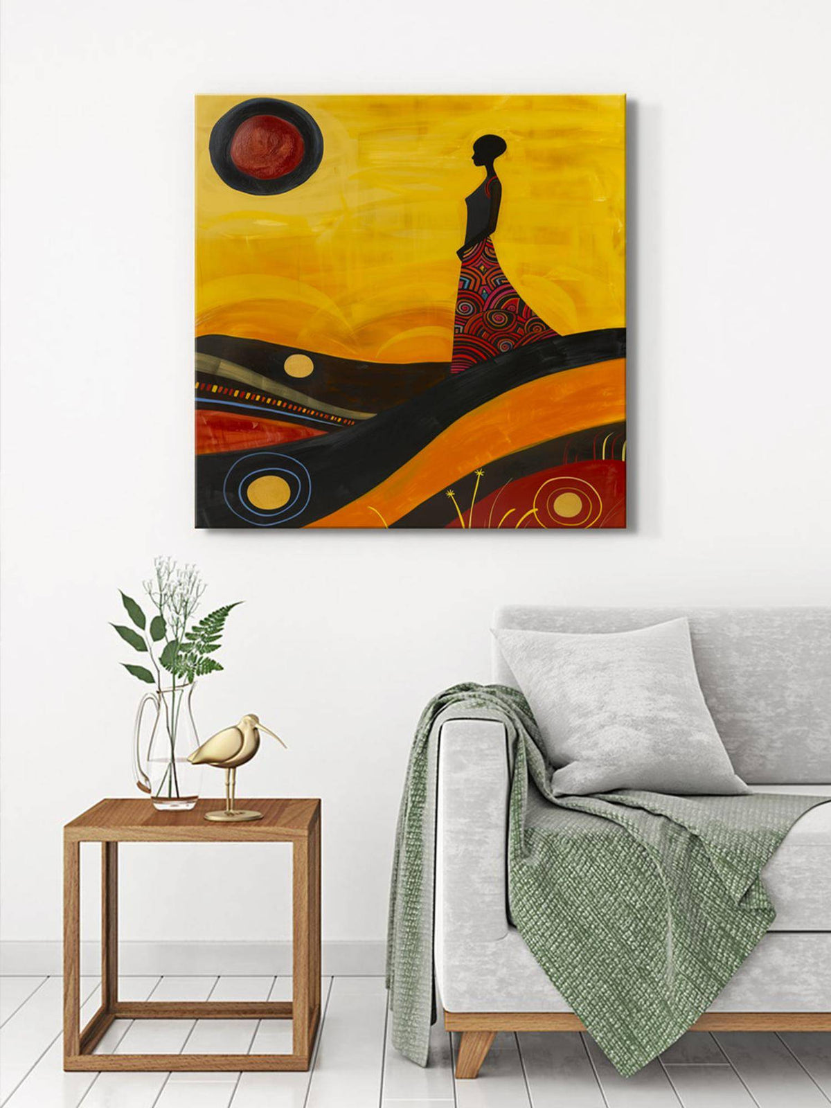 999Store Dynamic Horse In Motion Canvas-Wrapped Painting