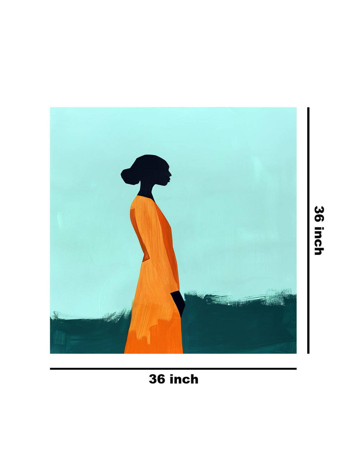 999Store Minimalist Silhouette Canvas-Wrapped Painting