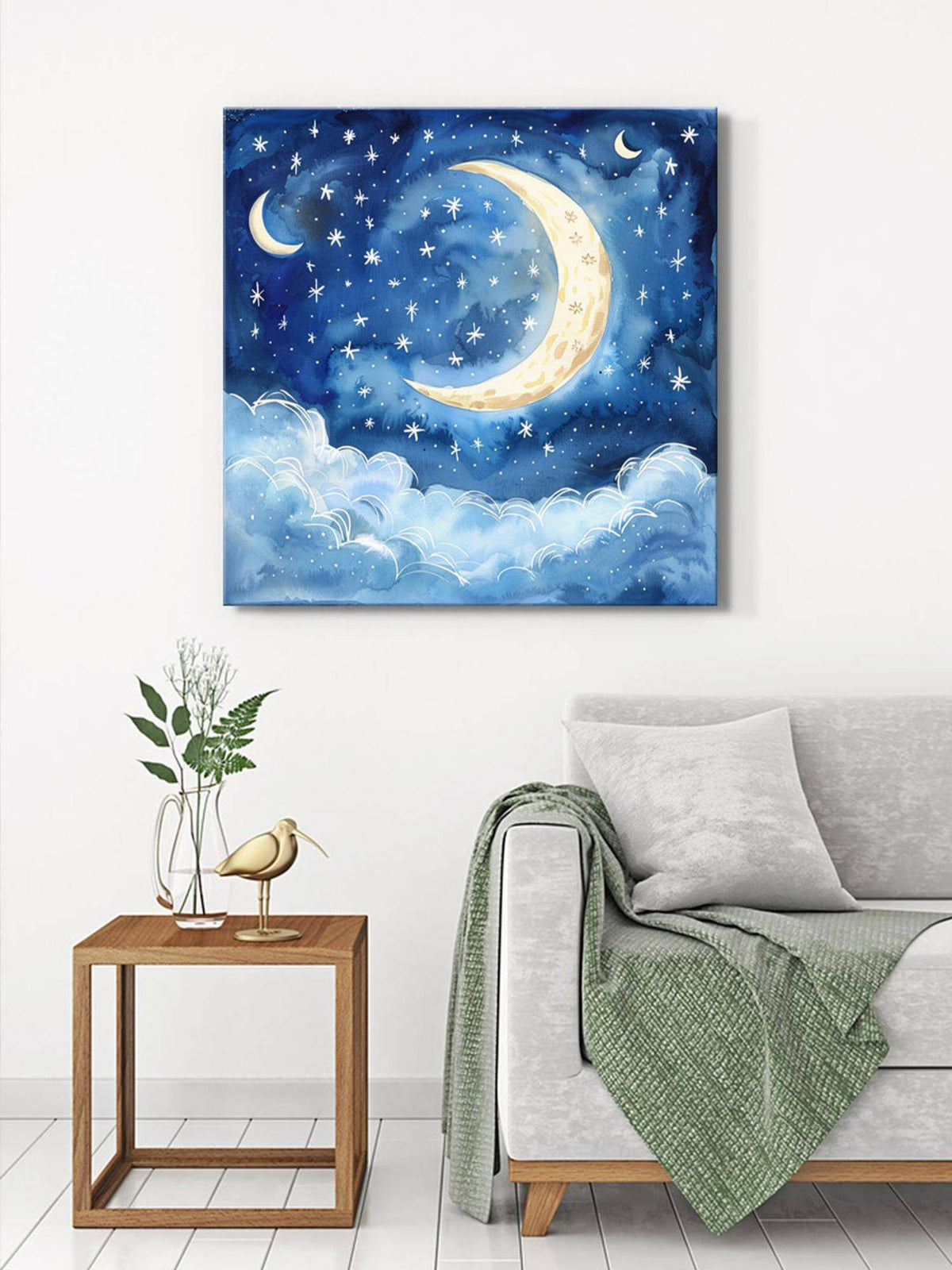 999Store Dreamy Night Sky Canvas-Wrapped Painting