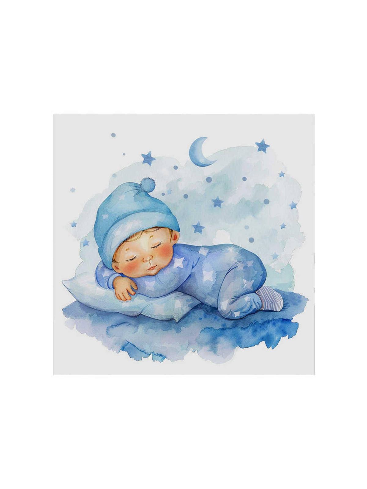 999Store Canvas-Wrapped Adorable Baby Sleeping Painting