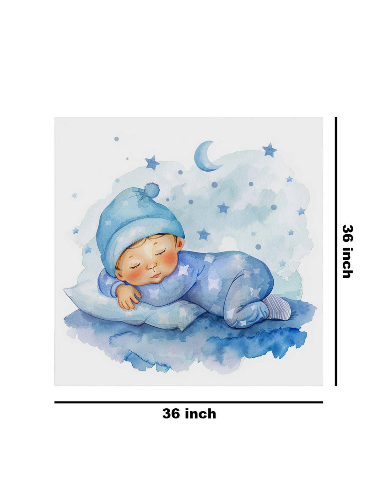 999Store Canvas-Wrapped Adorable Baby Sleeping Painting