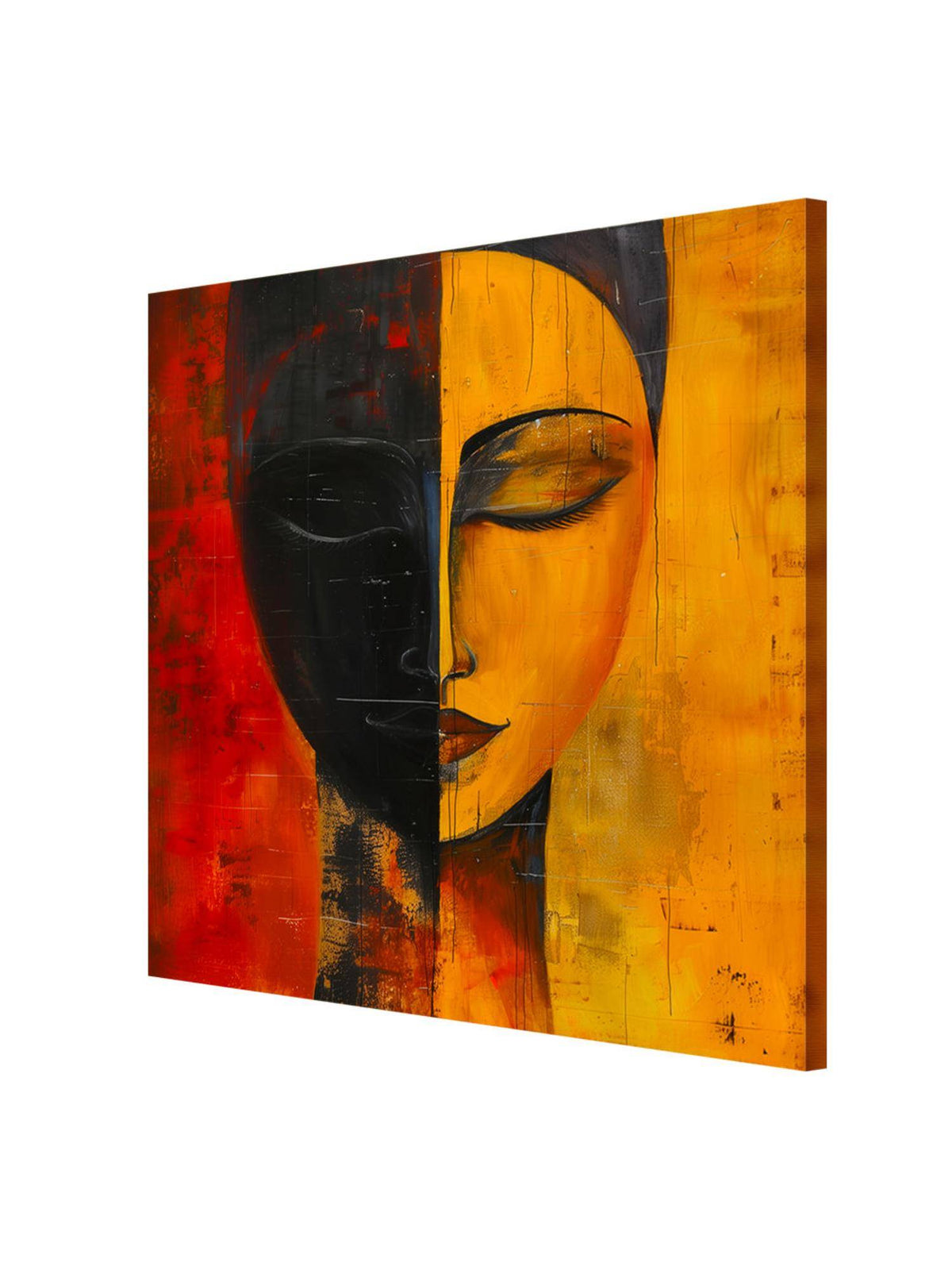 999Store Canvas-Wrapped Tranquil Buddha Face Painting
