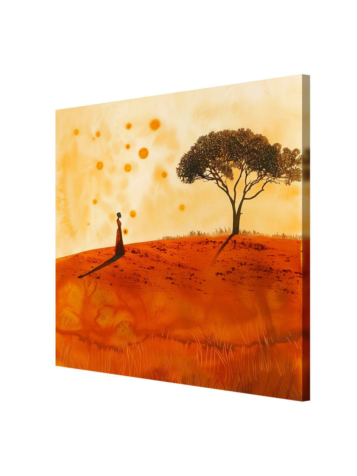 999Store Canvas-Wrapped Woman Under Tree In Sunlight Painting