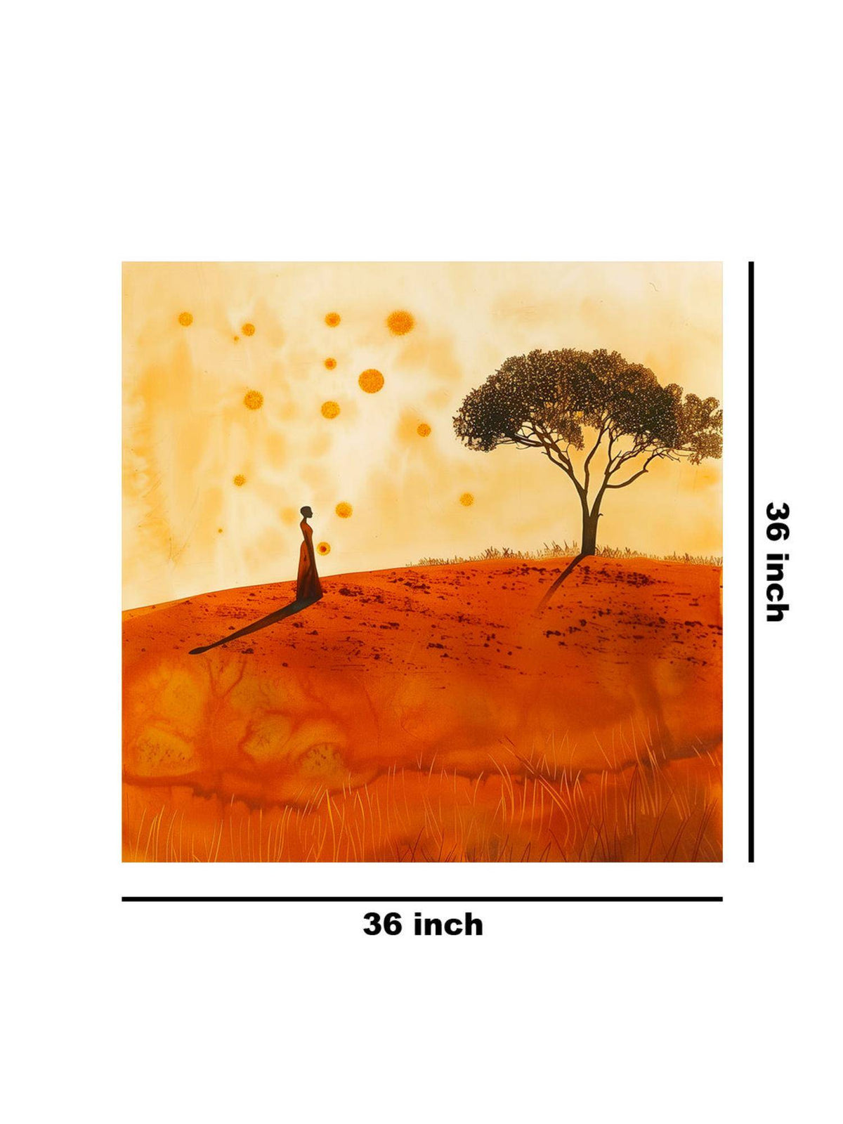 999Store Canvas-Wrapped Woman Under Tree In Sunlight Painting