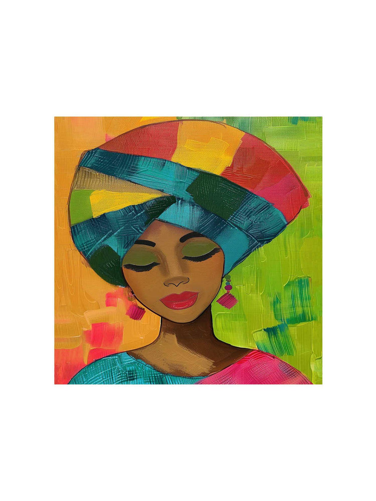 999Store Colourful Portrait Canvas-Wrapped Painting
