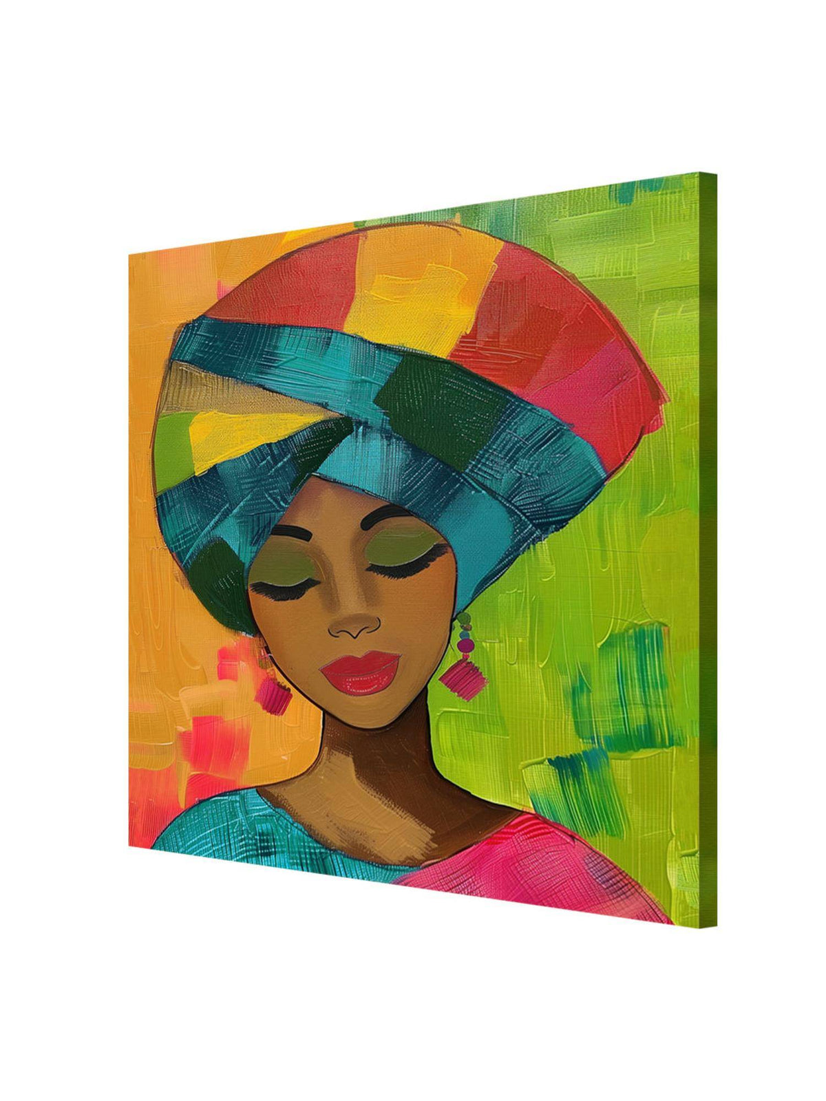 999Store Colourful Portrait Canvas-Wrapped Painting