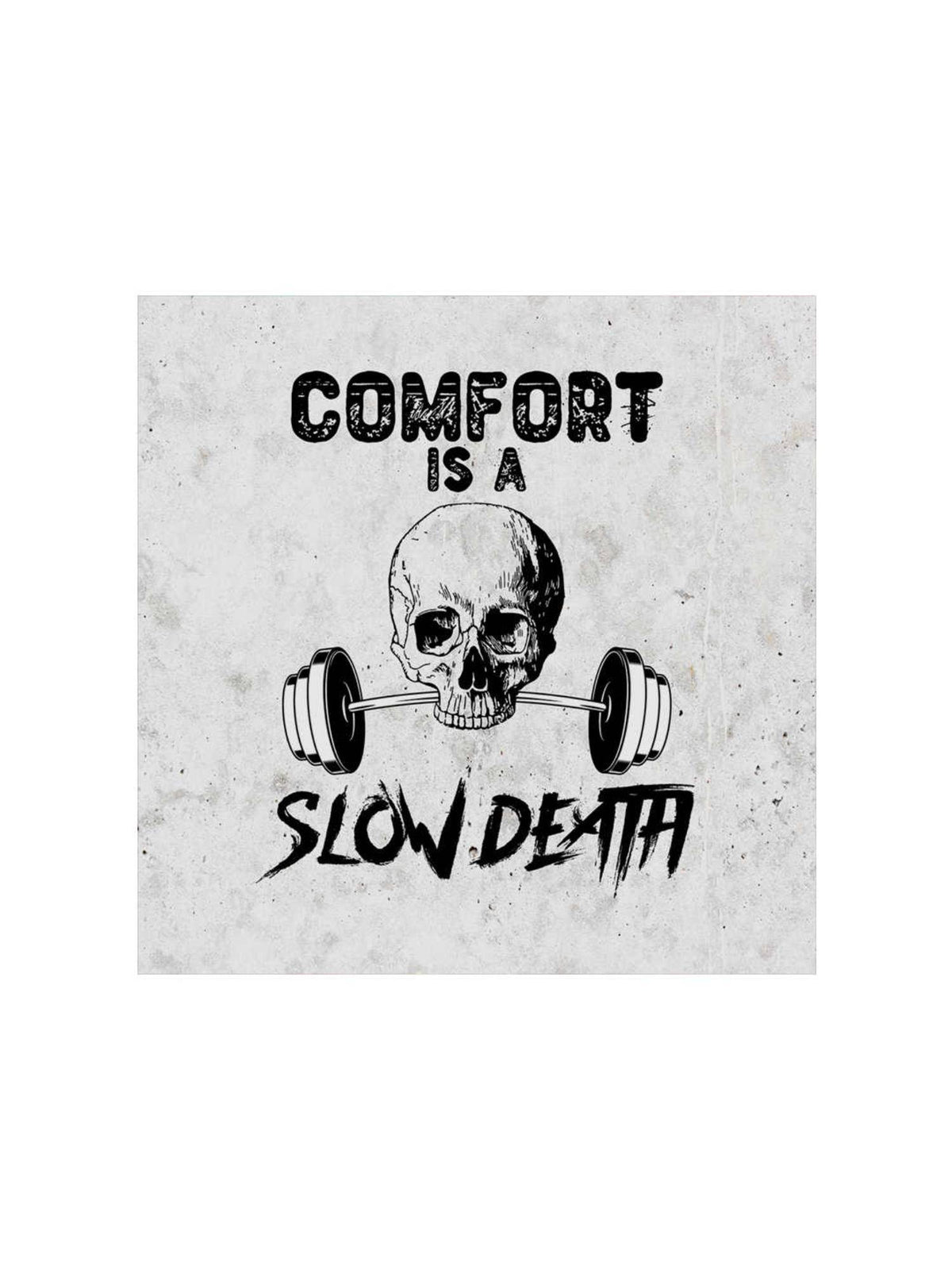 999Store Motivational Skull Fitness Canvas-Wrapped Painting
