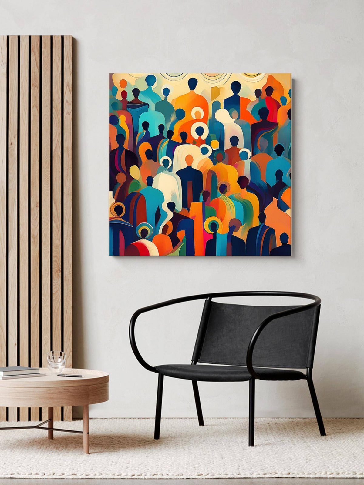 999Store Diverse Silhouettes Canvas-Wrapped Painting Unique Pop Art, Hallways, And Creative Spaces