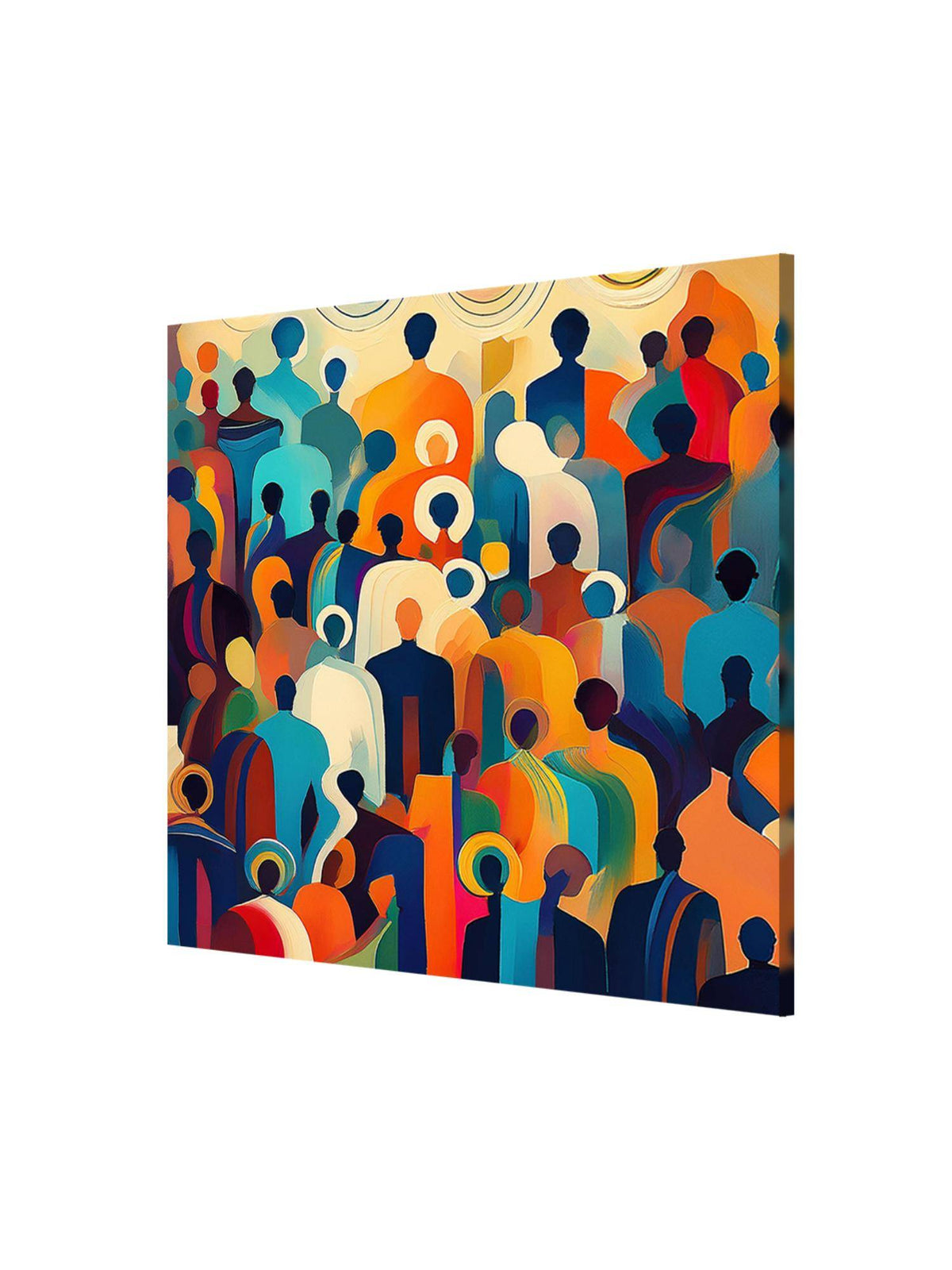 999Store Diverse Silhouettes Canvas-Wrapped Painting Unique Pop Art, Hallways, And Creative Spaces