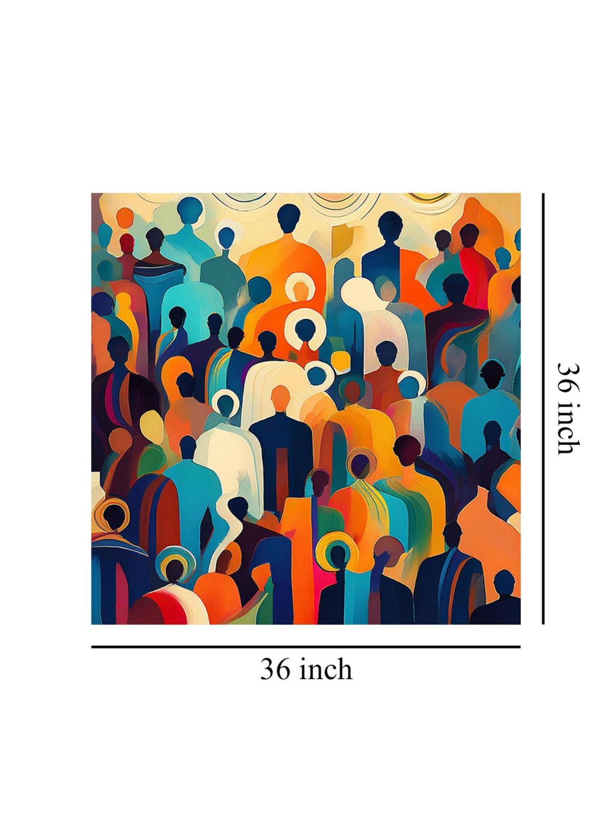 999Store Diverse Silhouettes Canvas-Wrapped Painting Unique Pop Art, Hallways, And Creative Spaces