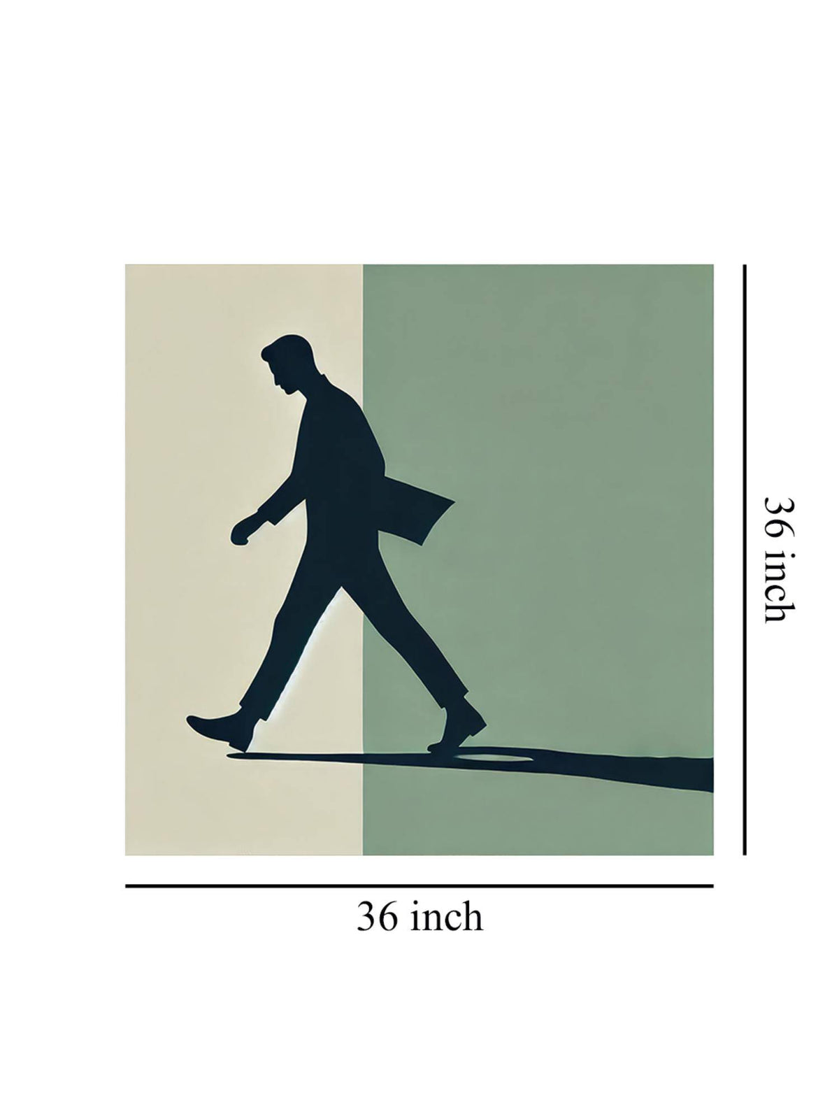 999Store Walking Silhouette Canvas-Wrapped Painting Contemporary Art