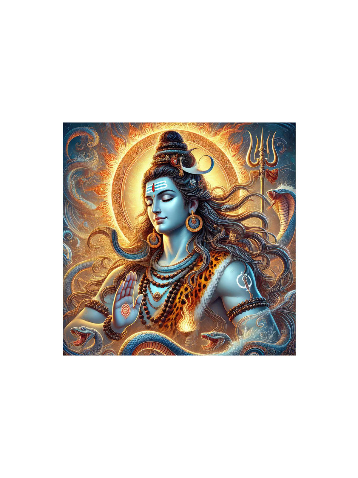 999Store Canvas Wrapped Painting Of Lord Shiva In Meditation - Mystical Art Or Yoga Spaces