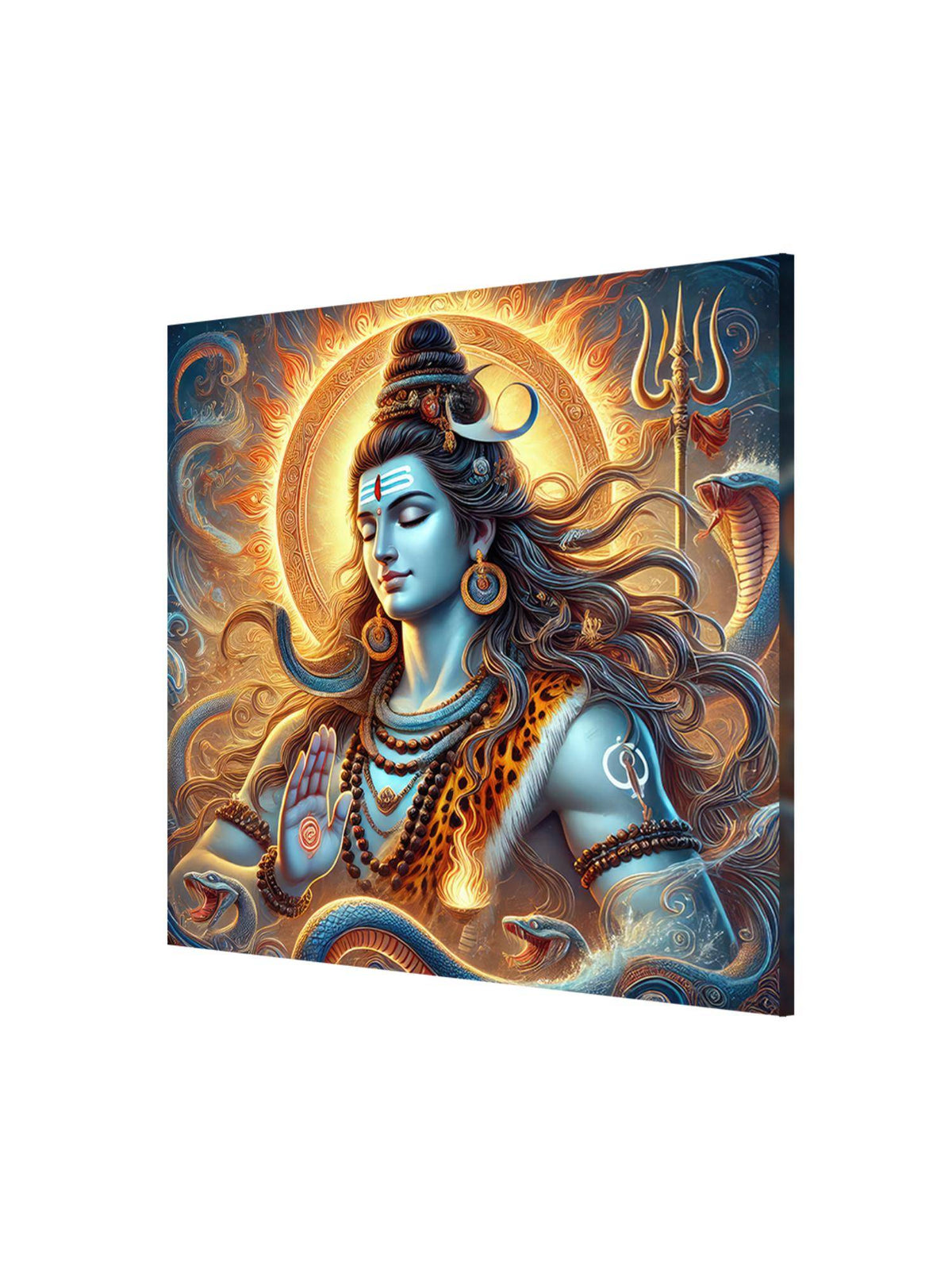 999Store Canvas Wrapped Painting Of Lord Shiva In Meditation - Mystical Art Or Yoga Spaces
