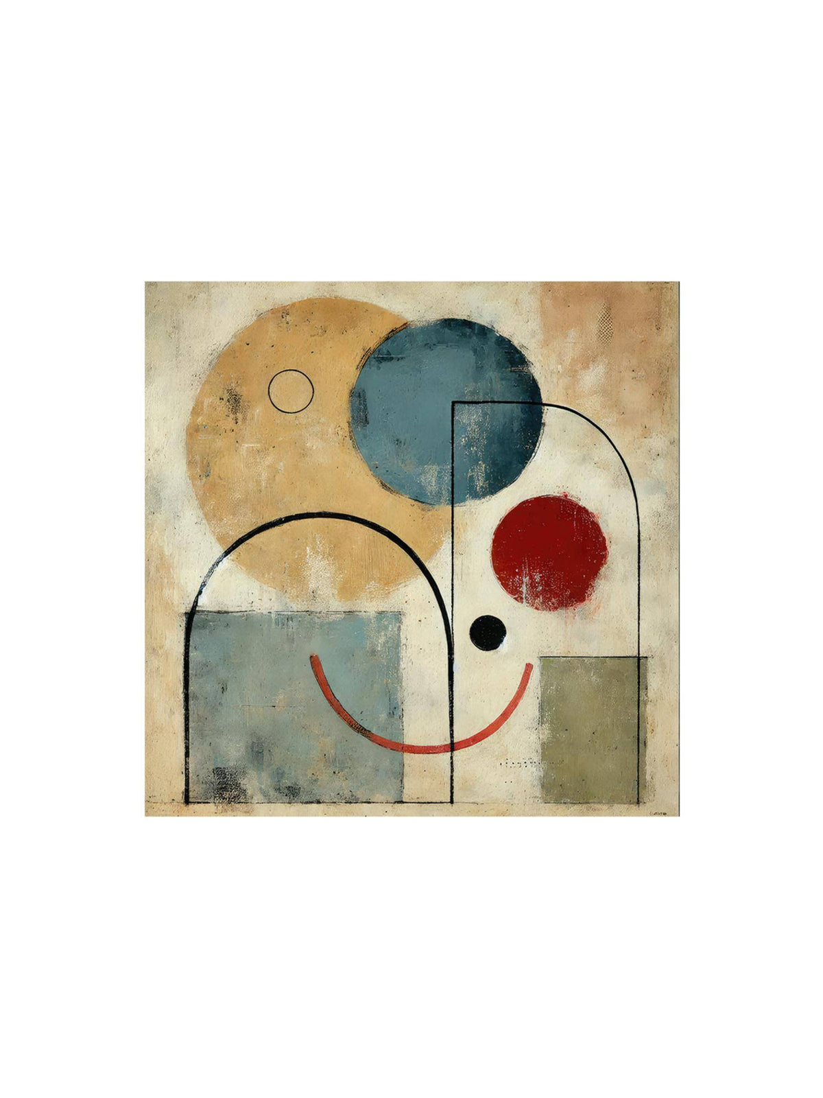 999Store Minimalist Shapes Abstract Canvas-Wrapped Painting - Modern Artistic Decor