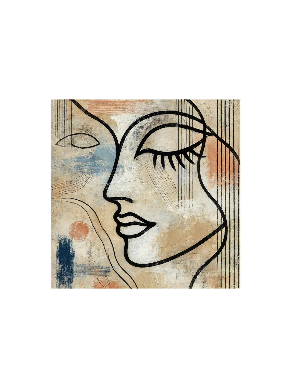 999Store Abstract Female Face Canvas Painting - Modern Wall Art For Bedroom, Living Room Decor · Free Size
