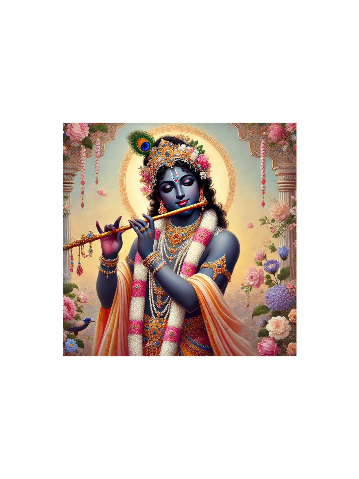 999Store Romantic Krishna Canvas Painting · Free Size