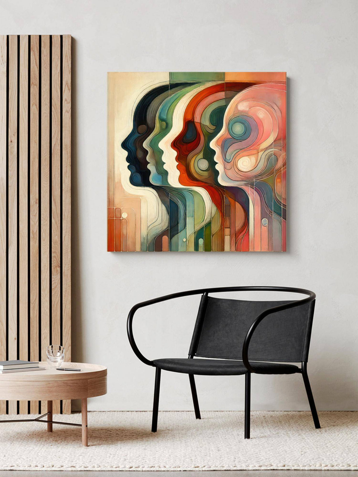 999Store Contemporary Faces Canvas Painting · Free Size
