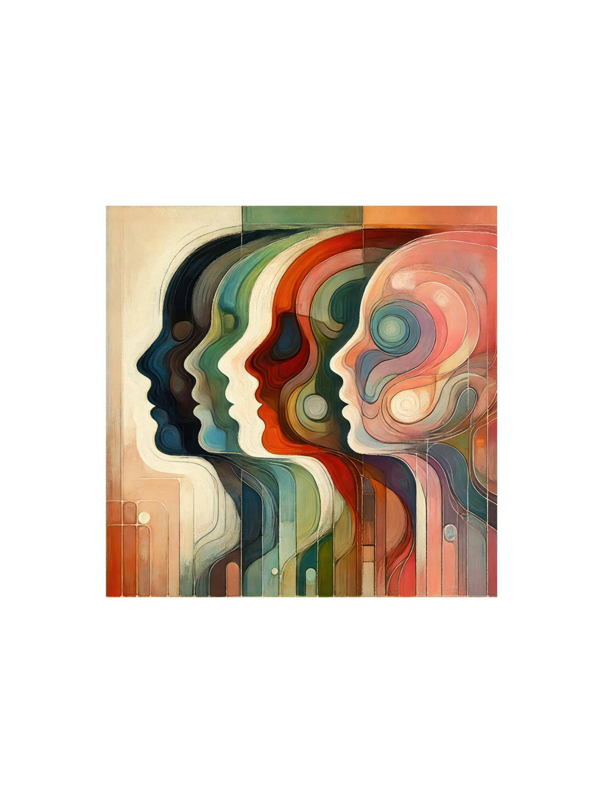 999Store Contemporary Faces Canvas Painting · Free Size