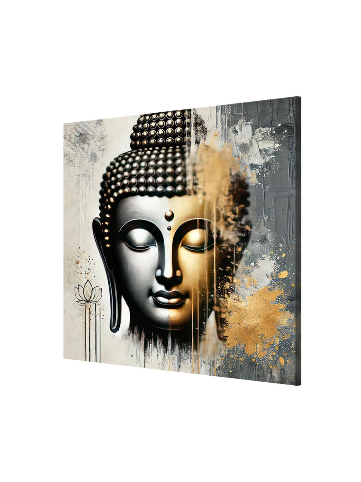 999Store Canvas Wrapped Painting Of Buddha In Modern Art Style - Zen Decor For Peaceful Homes
