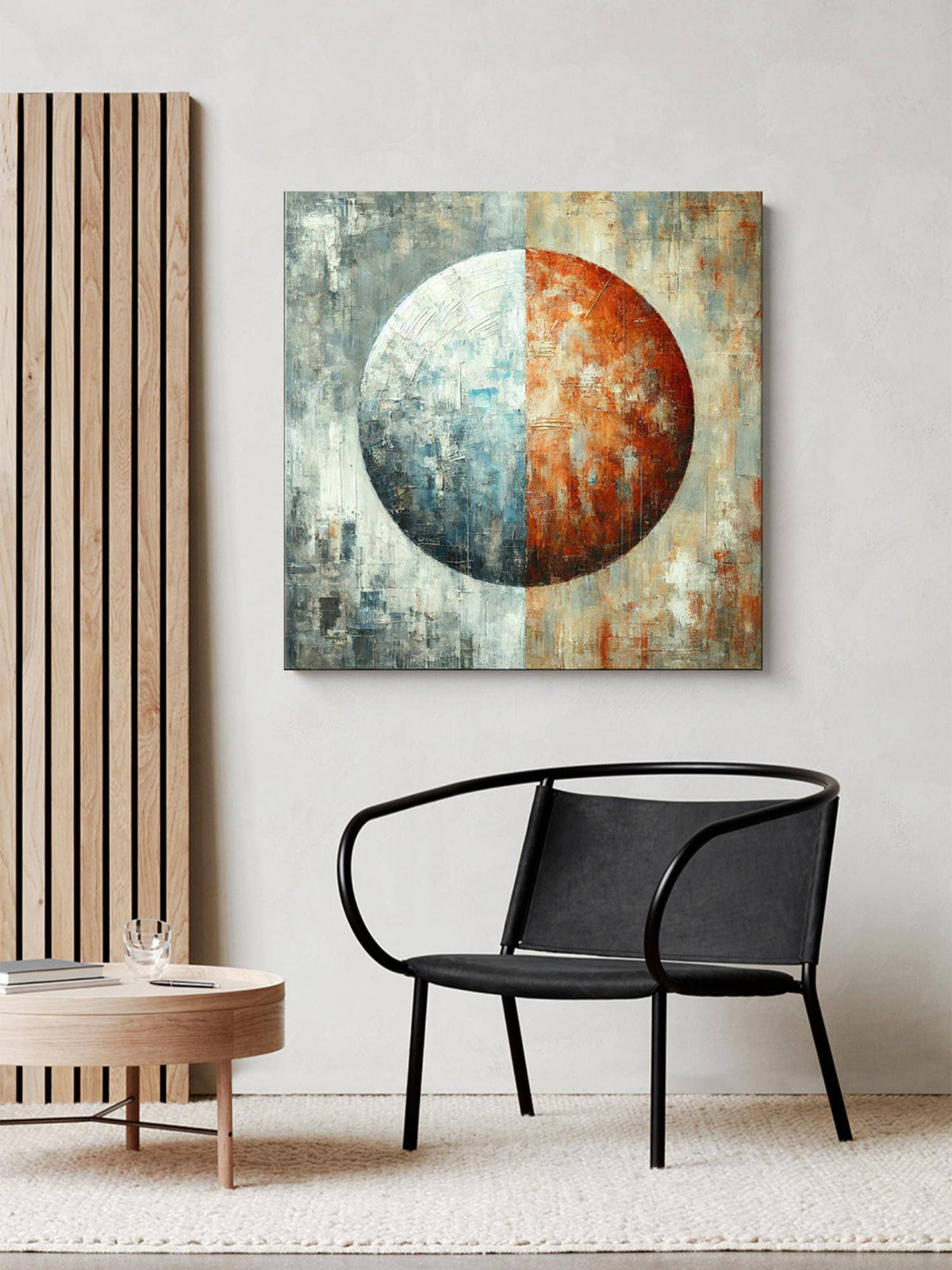 999Store Canvas Wrapped Painting Of Abstract Cosmic Balance - Modern Art For Meditation Spaces · Free Size