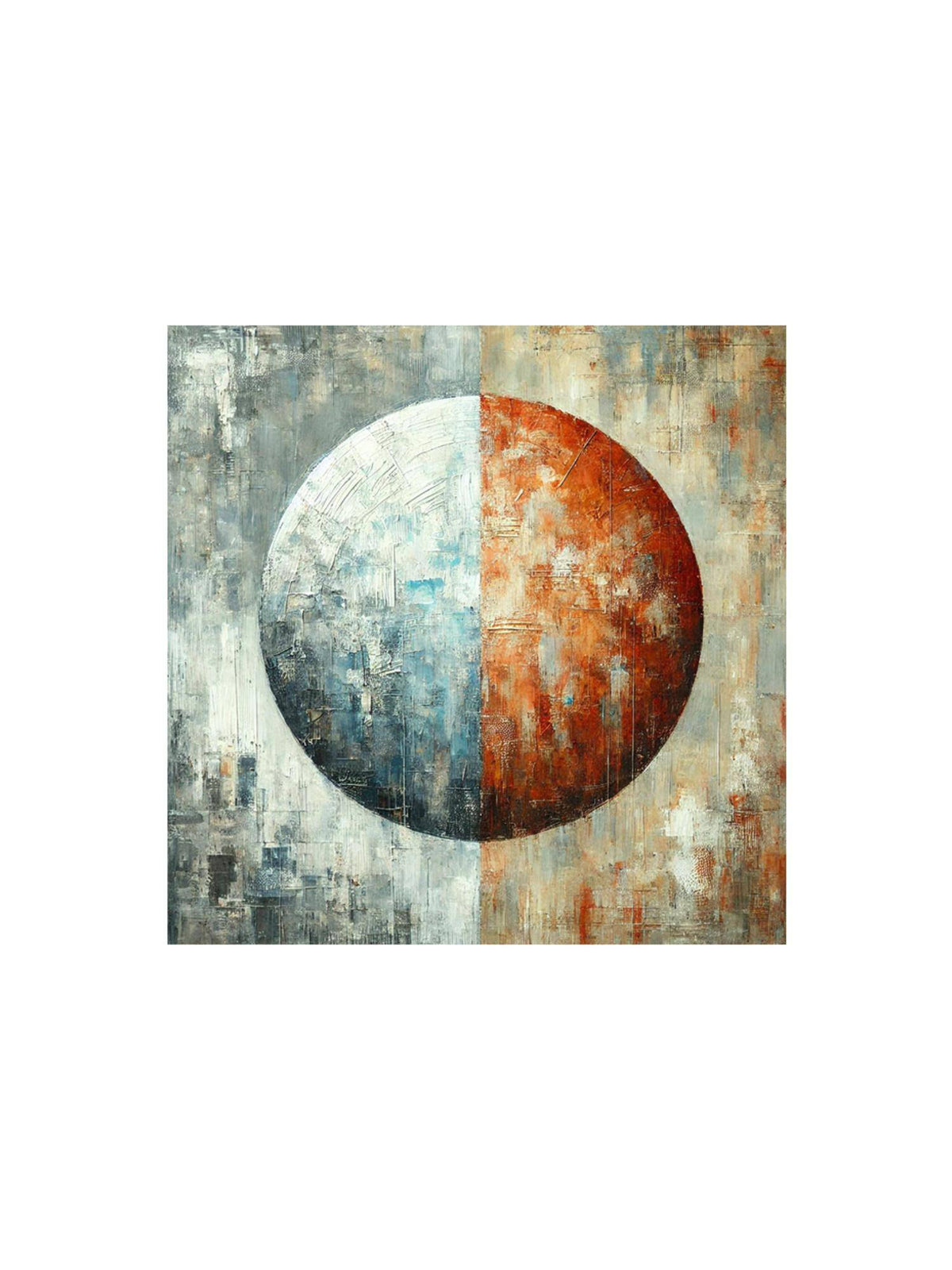 999Store Canvas Wrapped Painting Of Abstract Cosmic Balance - Modern Art For Meditation Spaces · Free Size