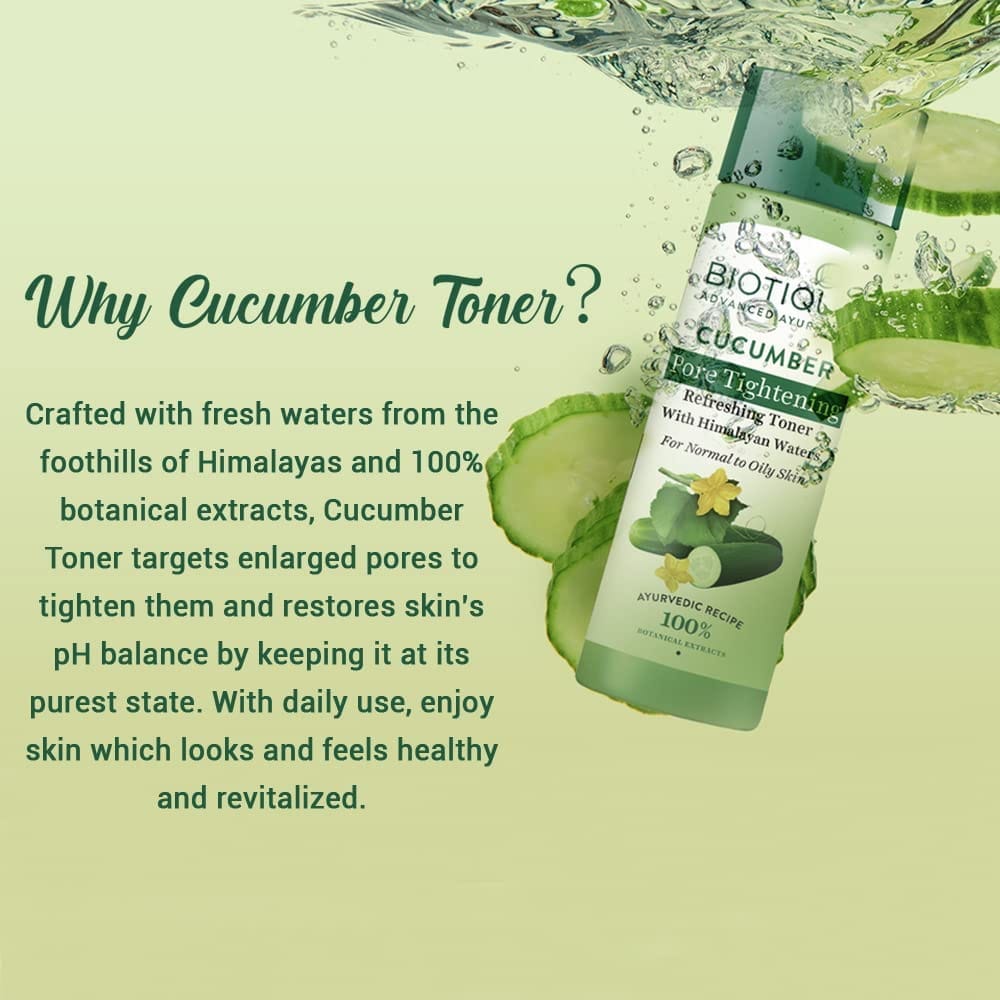 Biotique - Bio Cucumber Pore Tightening Toner With Himalayan Waters (120ML)