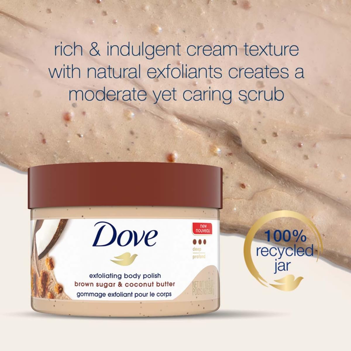 Dove - Exfoliating Body Polish Brown Sugar & Coconut Butter (298g)